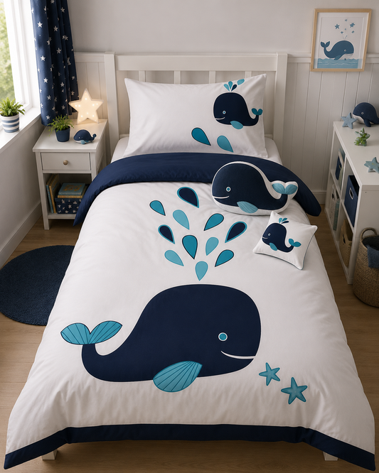Navy Whale Kids Adventure 4 Pcs Comforter Set