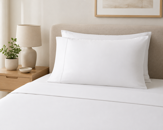 Bianca Fletcher Flannelette Cotton Sheet Set - White