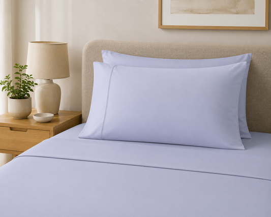 Bianca Fletcher Flannelette Cotton Sheet Set - Steel Blue