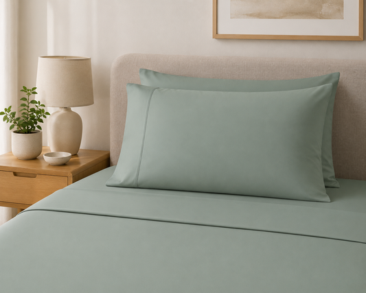 Bianca Fletcher Flannelette Cotton Sheet Set - Sage