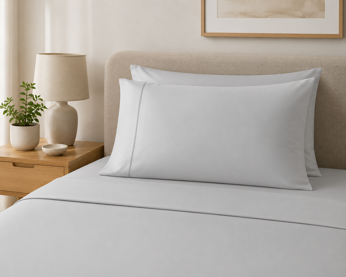 Bianca Fletcher Flannelette Cotton Sheet Set - Silver