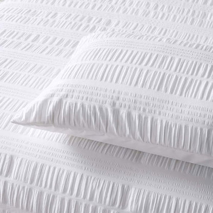 Seersucker White Quilt Cover Set