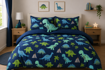 Dinosaur Kids Adventure 5 Pcs Comforter Set