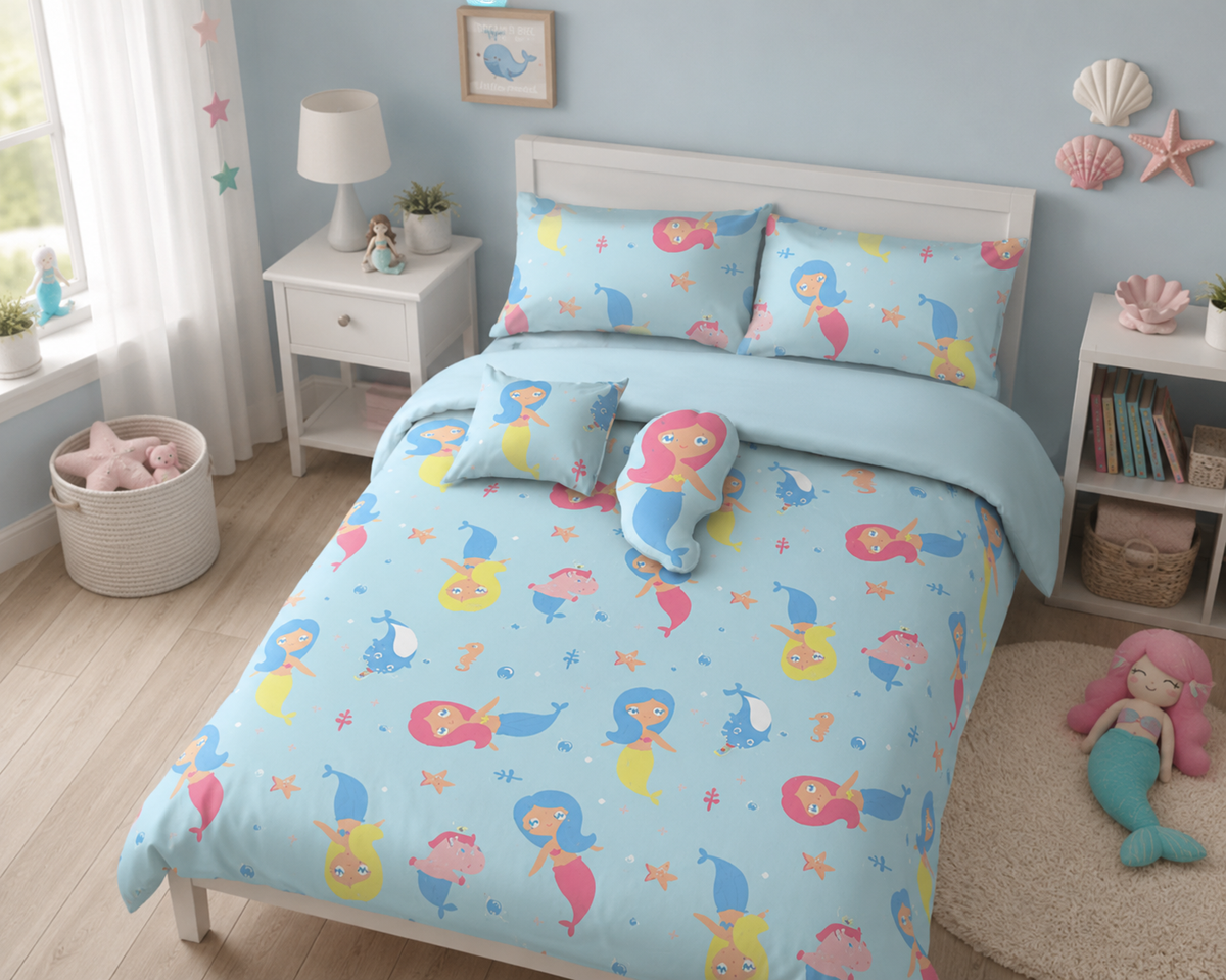 Mermaid Kids Adventure 4 Pcs Comforter Set